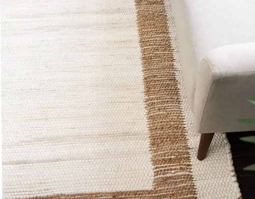 Miniatura 6 de Unique Loom Chindi - Alfombra rectangular de yute (2 x 3 pies 1 pulgada, rectangular, blanco y natural/natural)