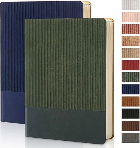 Miniatura 29 de Cuaderno con Líneas para Trabajo, Cuaderno de Notas con Rayas Universitarias 5.79"x8.27" A5 Cuero PU para Escritura Diaria 216 Páginas para Mujeres