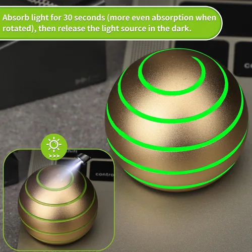 Miniatura 2 de Dilabnba Kinetic Spinner - Bola de juguete de metal para niños y adultos, cuerpo completo, ilusión óptica, alivio del estrés, giroscopio, regalo