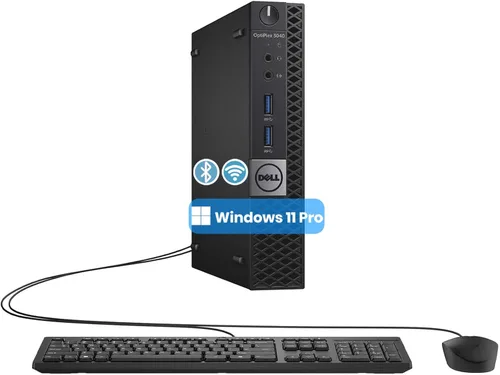 Dell Mini computadoras de escritorio OptiPlex 3040 Micro PC, Intel Core 6ª generación de 3.2 GHz, 8 GB de RAM, SSD de 256 GB, WiFi, Bluetooth,