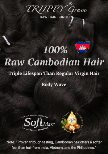 Miniatura 6 de TRIIPPY Paquetes de cabello humano ondulado, 100% cabello camboyano sin procesar SoftMAX, 3 paquetes (16, 16, 16, 16 pulgadas), triple la vida útil