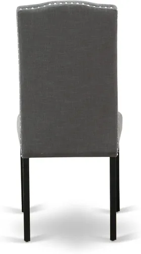 Miniatura 9 de East West Furniture ESEN3-BCH-20 - Juego de mesa y sillas de cocina de 3 piezas contiene una mesa redonda de comedor con pedestal y 2 sillas Parsons
