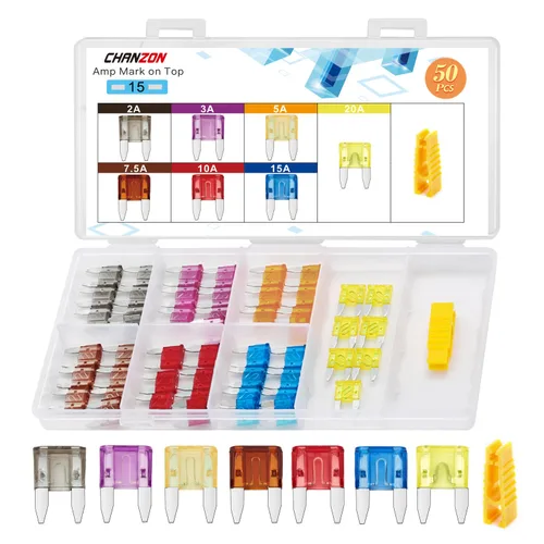Miniatura 14 de Chanzon Kit surtido de fusibles de hoja estándar con certificación UL ATC ATO APR 10 valores 5 cada uno: 2A, 3A, 5A, 7.5A, 10A, 15A, 20A, 30