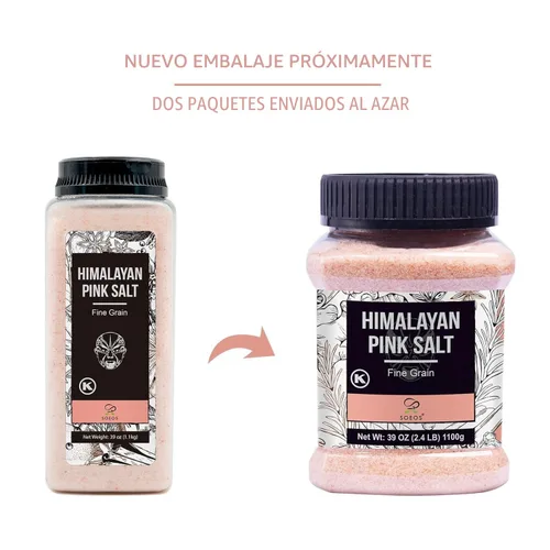 Miniatura 3 de Soeos Sal rosa del Himalaya, grano fino, 39 onzas (2.4 libras), sal del Himalaya sin OMG, sal kosher, sal rosa del mar del Himalaya