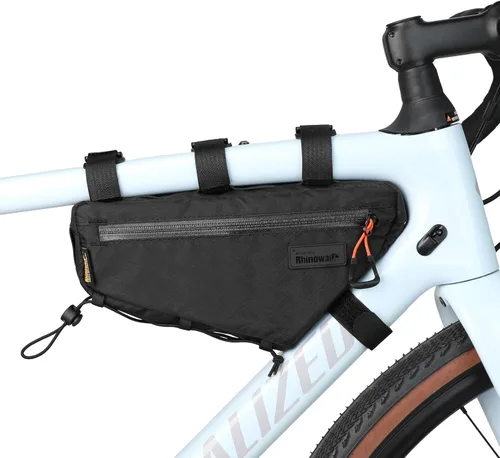 Miniatura 10 de Rhinowalk Bolsa de Marco Frontal de Bicicleta Bolsa Bajo Tubo Superior Triangular Accesorios de Ciclismo de 1.7L de Nylon Ligero para Bicicleta