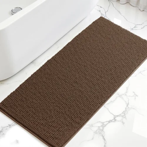 Miniatura 29 de Subrtex - Alfombras de baño de chenilla, tapete de baño de felpa corta y suave, tapete de ducha absorbente de agua, tapete de baño para la ducha