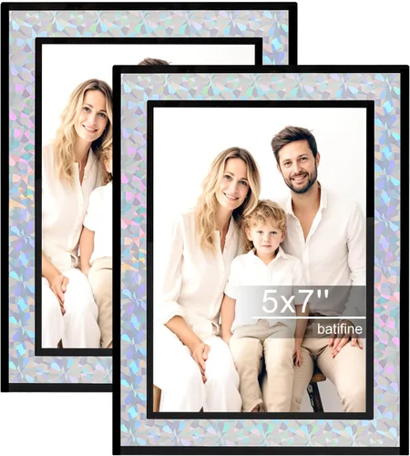 Marco de fotos de 5 x 7 pulgadas, paquete de 2 marcos de fotos hechos de plexiglás, decoración para fotos, pinturas, paisajes, carteles,