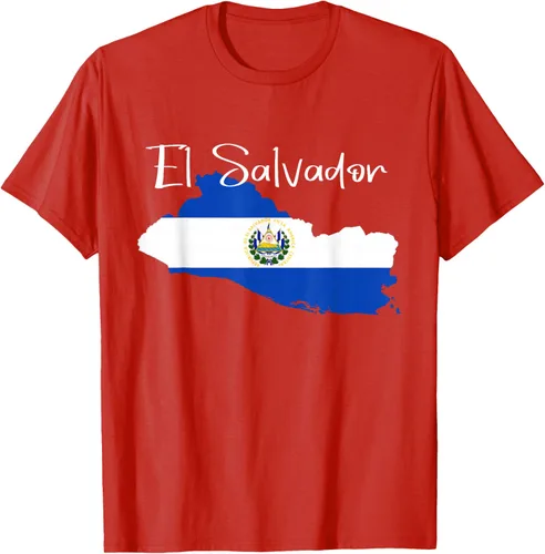 Miniatura 80 de Camiseta con la bandera de El Salvador, mapa de El Salvador, camiseta de Salvador para mujer