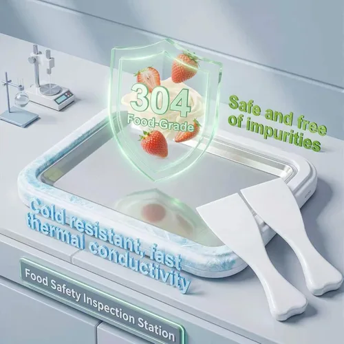 Miniatura 5 de Rolled Ice Cream Maker Kit 2026 Upgraded-【Italy-SOAR-SUS-304】 Stainless Steel- DIY Rolled Ice Cream Tray 【Upgraded High-Freezing Refrigeration】 with