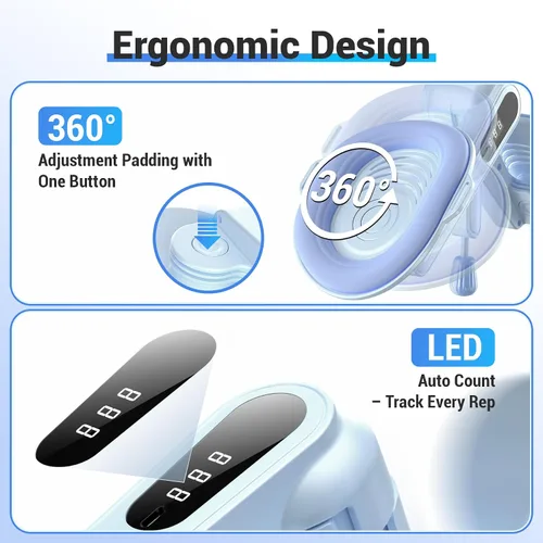Miniatura 5 de Entrenador de muslos con ajuste de resistencia, dispositivos de ejercicio de suelo pélvico con pantalla LED, ejercitador interior de muslo con Azul