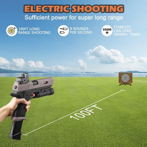 Miniatura 4 de Juguetes eléctricos de gel X5, Full Auto Splat-Blaster incluye tambor y gafas para juego de equipo al aire libre, versión mejorada X2 para mayores
