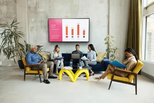 Miniatura 2 de Promethean ActivPanelD - Pantalla digital comercial de 55 pulgadas, pantalla de señalización digital 4K UHD no táctil para anuncios, oficinas