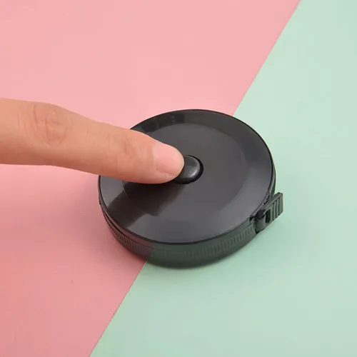 Miniatura 2 de Paquete de 3 cintas métricas retráctiles automáticas suaves para medir el cuerpo, cintura corporal, artesanía de costura a medida, cinta digital