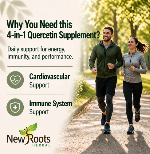 Miniatura 2 de NEW ROOTS HERBAL Cápsulas de quercetina con bromelina Fórmula 4 en 1 con quercetina, bromelina, bioflavonoides y rutina Suplemento de apoyo