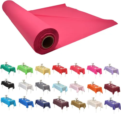 Miniatura 44 de Rollo de plástico para cubierta de mesa color verde manzana, 40 pulgadas x 100 pies, rollo de plástico resistente para cubierta de mesa de banquetes