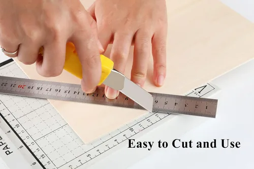 Miniatura 4 de Paquete de 12 hojas de tilo de 1/8 x 8 x 12 pulgadas, hojas finas de madera contrachapada para Cricut Maker, madera sin terminar para bricolaje