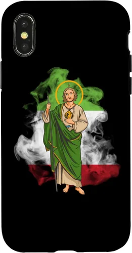 Miniatura 4 de Funda para iPhone 14 San Judas Tadeo con Bandera de México