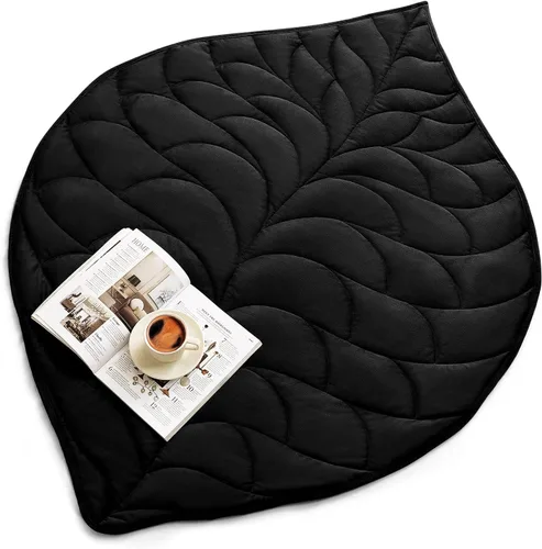 Miniatura 10 de Kaisa Manta con Peso para Adultos (5 libras, 23" x 29"), Manta de Regazo con Peso Suave Lavable a Máquina, Mantas Pequeñas Pesadas con Cuentas