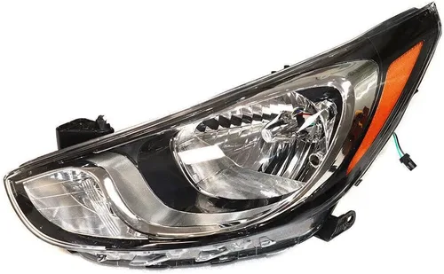 Miniatura 7 de Halógeno coche delantero faro delantero para Hyundai Accent 2012-2014 4 puertas 1.6L faro lente montaje carcasa negro luz delantera 921011R010