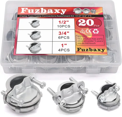 Miniatura 7 de 12 unids 1/2 pulgada tipo abrazadera conectores de cable para conducto metálico proteger cables plata-zinc