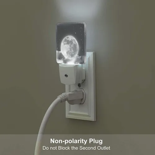 Miniatura 5 de Luz nocturna de luna en nube, luces nocturnas enchufables con sensor automático, lámpara de noche del atardecer al amanecer, decoración del hogar