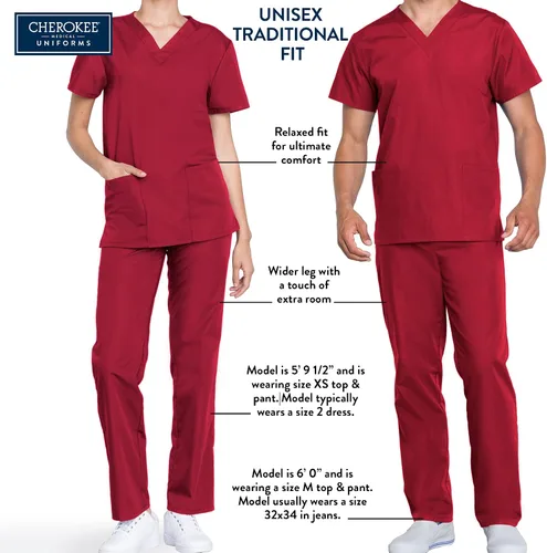 Miniatura 3 de Cherokee Big and Tall Originals Unisex V-Neck Scrubs Top