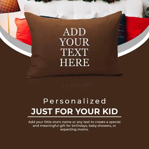 Miniatura 4 de Fundas de almohada personalizadas para niños pequeños de 13 x 18 pulgadas, funda de almohada de microfibra cepillada súper suave y acogedora
