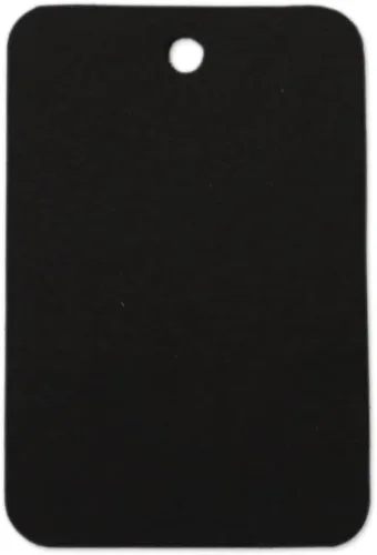 LWR CRAFTS 100 etiquetas colgantes rectangulares con cordeles de yute de 100 pies (2 3/8 pulgadas x 1 9/16 pulgadas, negro)