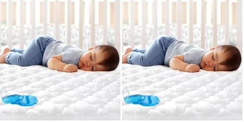Miniatura 8 de Juego de sábanas protectoras de colchón ajustables impermeables Pack and Play, compatible con Graco Pack n Play & Dream On Me & Pamo Babe, para Nube