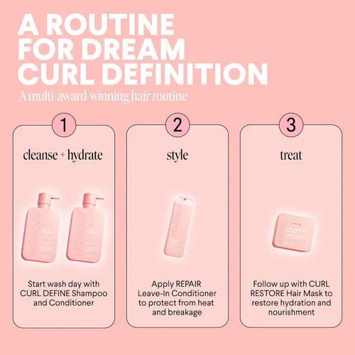 Miniatura 9 de MONDAY HAIRCARE Curl Define - Juego de champú + acondicionador (2 unidades) de 12 onzas cada uno nutre los rizos, domina el encrespamiento