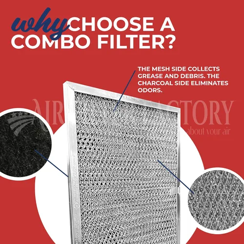 Miniatura 5 de Air Filter Factory Repuesto para campana extractora 610040 AC60360 F610-040 Filtros combinados de carbón de aluminio de 8-5/8 x 11 x 3/8 pulgadas