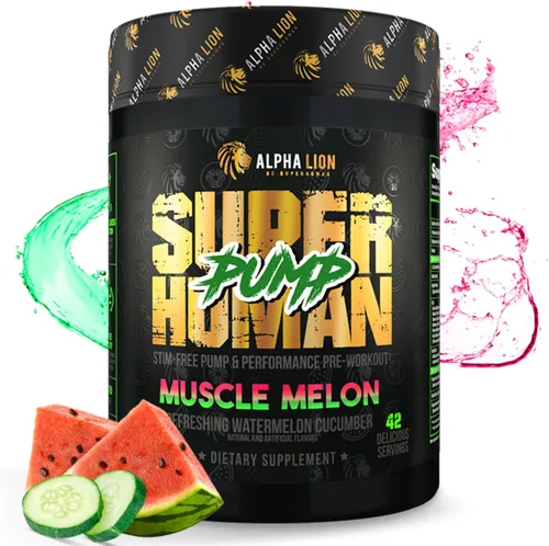 Miniatura 12 de ALPHA LION Superhuman Pump Polvo Pre Entrenamiento, Suplemento Pre Entrenamiento con Cafeína Nootrópica y Sin Estimulantes, Potenciador de Óxido