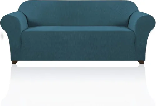Miniatura 41 de PrinceDeco Funda elástica para sofá de 3 cojines, protector de muebles con parte inferior elástica antideslizante, apta para perros