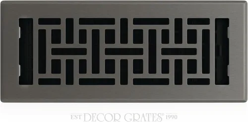 Miniatura 60 de Decor Grates Registro de suelo oriental AJH412-RB, 4 x 12 pulgadas, acabado de bronce frotado bronce (Rubbed Bronze Finish)