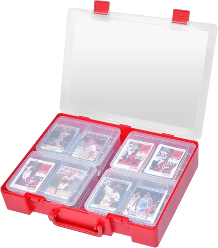 Miniatura 9 de ALCYON 1600+ Caja de Almacenamiento para Tarjetas de Béisbol, Organizador de Tarjetas Deportivas, Estuche de Plástico Duro Compatible con Tarjetas