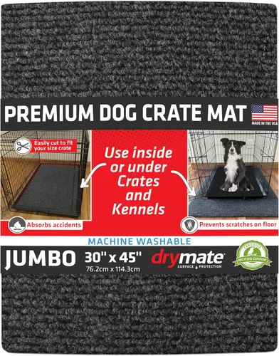 Drymate Tapete Premium para jaula de perro, absorbente, impermeable, antideslizante, lavable, almohadilla para orina de cachorros para entrenamiento