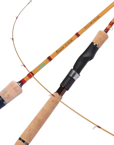 LITTMA Breeze Ultralight Fishing Rod, Fast Action 2-Piece Carbon Design, Lightweight Ultra Light Spinning Rod for Trout and Crappie, Freshwater