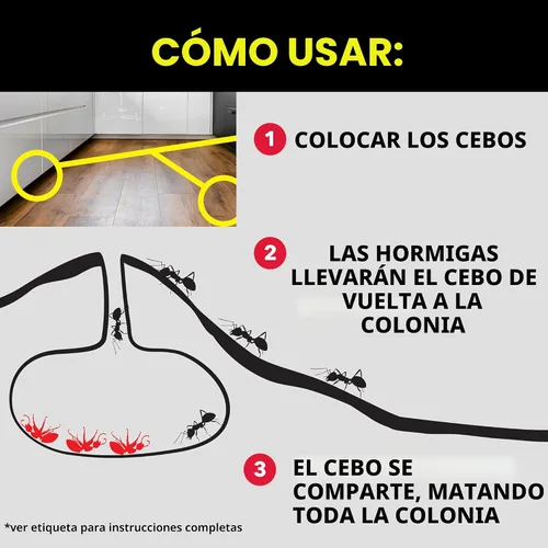 Miniatura 7 de Raid Cebos asesinos de hormigas, para uso doméstico, mata la colonia, mata hormigas durante 3 meses, resistente a los niños, 4