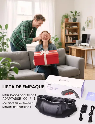 Miniatura 7 de Shiatsu Masajeador de cuello y espalda con calor, masajeador de hombros de tejido profundo con cable para aliviar el dolor, nodos de amasamiento 3D