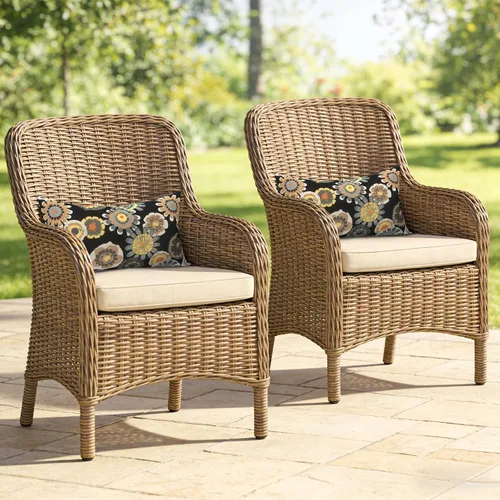 Miniatura 886 de Juego de 2 almohadas para exteriores de 16 x 16 pulgadas, repelentes al agua con interiores, para muebles de patio, hogar, jardín, geometría bohemia