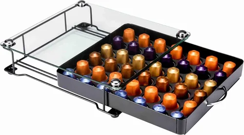 Miniatura 8 de ZCDCP Soporte para cápsulas de café, soporte para cápsulas originales de Nespresso, cajón de almacenamiento de cápsulas de café con parte superior