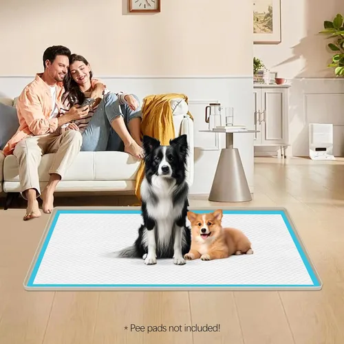 Miniatura 7 de Soporte para orina para perros, 51 x 25.6 pulgadas, de silicona, a prueba de fugas, borde alto, antiderrames, para cachorros, gatos, conejos