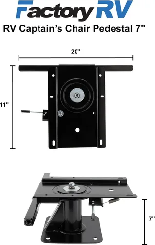 Miniatura 5 de ToughGrade Pedestal de 7" para silla de capitán RV Base de silla de cámper