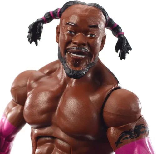 Miniatura 2 de WWE Kofi Kingston Elite Collection Wrestlemania 35 Figura de acción con articulación de lujo, detalles realistas, equipo de anillo auténtico, manos