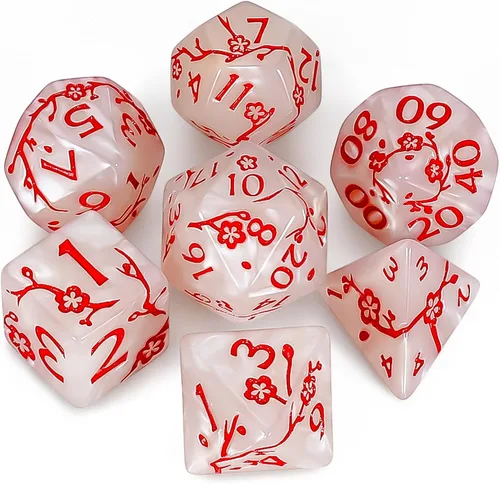 Miniatura 18 de CiaraQ DND - Juego de dados poliédricos con bolsa de dados para juegos de rol de Calabozos y Dragones RPG MTG (fuente negra y blanca)