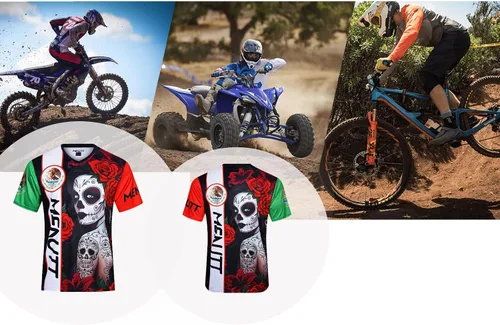 Miniatura 4 de MENUTT Camiseta de ciclismo de montaña para hombre, para motocross, México, MTB Downhill, camisetas para deportes de Rding