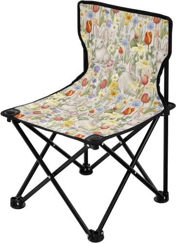 Huevos de conejo de Pascua plegables para exteriores, sillas de camping para adultos, silla de camping portátil, silla de césped ligera 202a6112