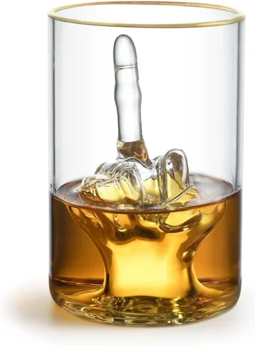 Miniatura 2 de Vasos de chupito personalizados – Vaso pequeño 3D de dedo medio de 4 onzas para chupitos de tequila – 1 pieza de vasos de chupito mini con vidrio