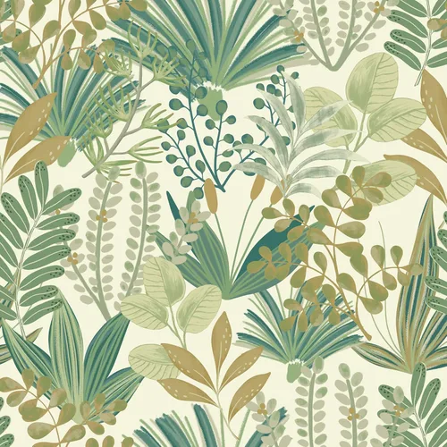 Miniatura 9 de Papel tapiz para despegar y pegar, hojas verdes, papel tapiz de palmeras tropicales, 16.1 x 118 pulgadas, papel de contacto extraíble autoadhesivo