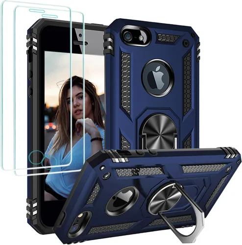 Miniatura 67 de Jeylly Funda para iPhone SE/Funda para iPhone 5S, Exterior de Plástico Duro que Absorbe Golpes + Interior de Silicona de Goma Defensor contra